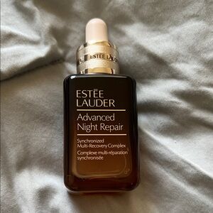 Estee Lauder Brown Glass Serum Bottle with Gold Dropper - NWT